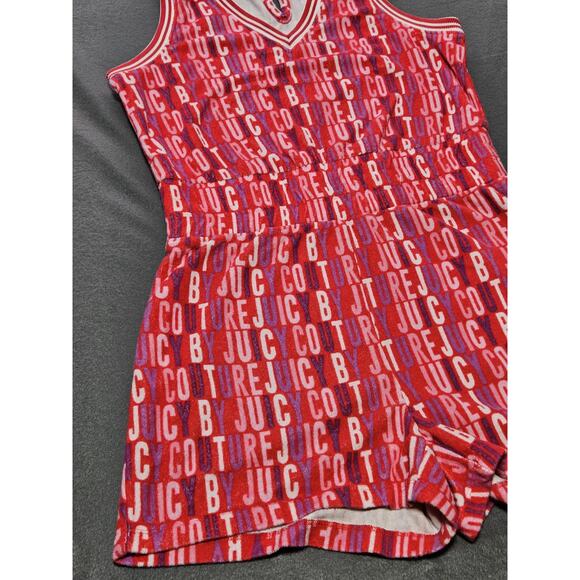Juicy Couture Romper Womens Medium Pink Terry Cloth Logo Romper By Juicy Couture - Picture 3 of 9
